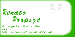 renato propszt business card